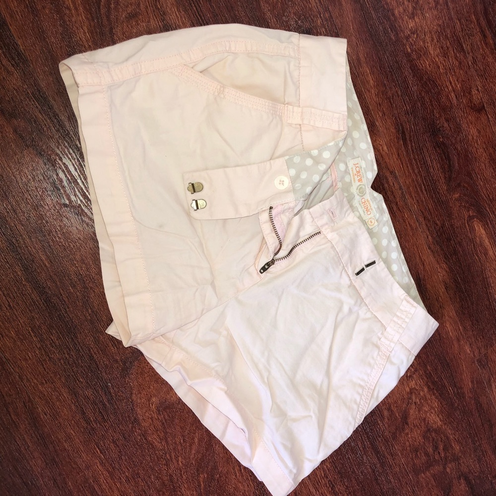 J. Crew chino classic shorts in light pink